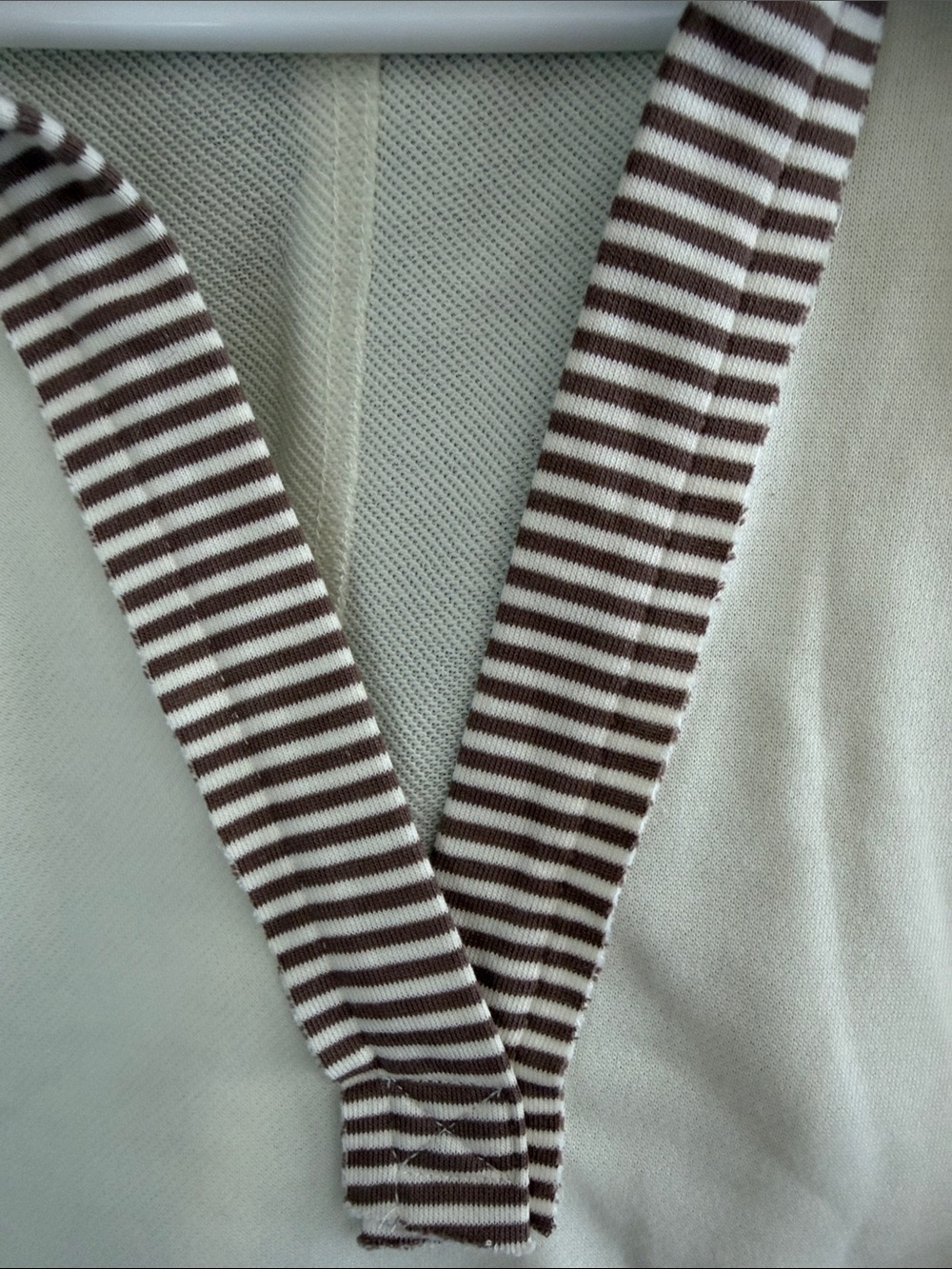 Altar'd State Cream and Brown Striped Rugby Pullover - Picture 2 of 7